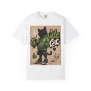 Graffiti Cat Graphic T-Shirt — 'Gentle Cat' Streetwear Tee