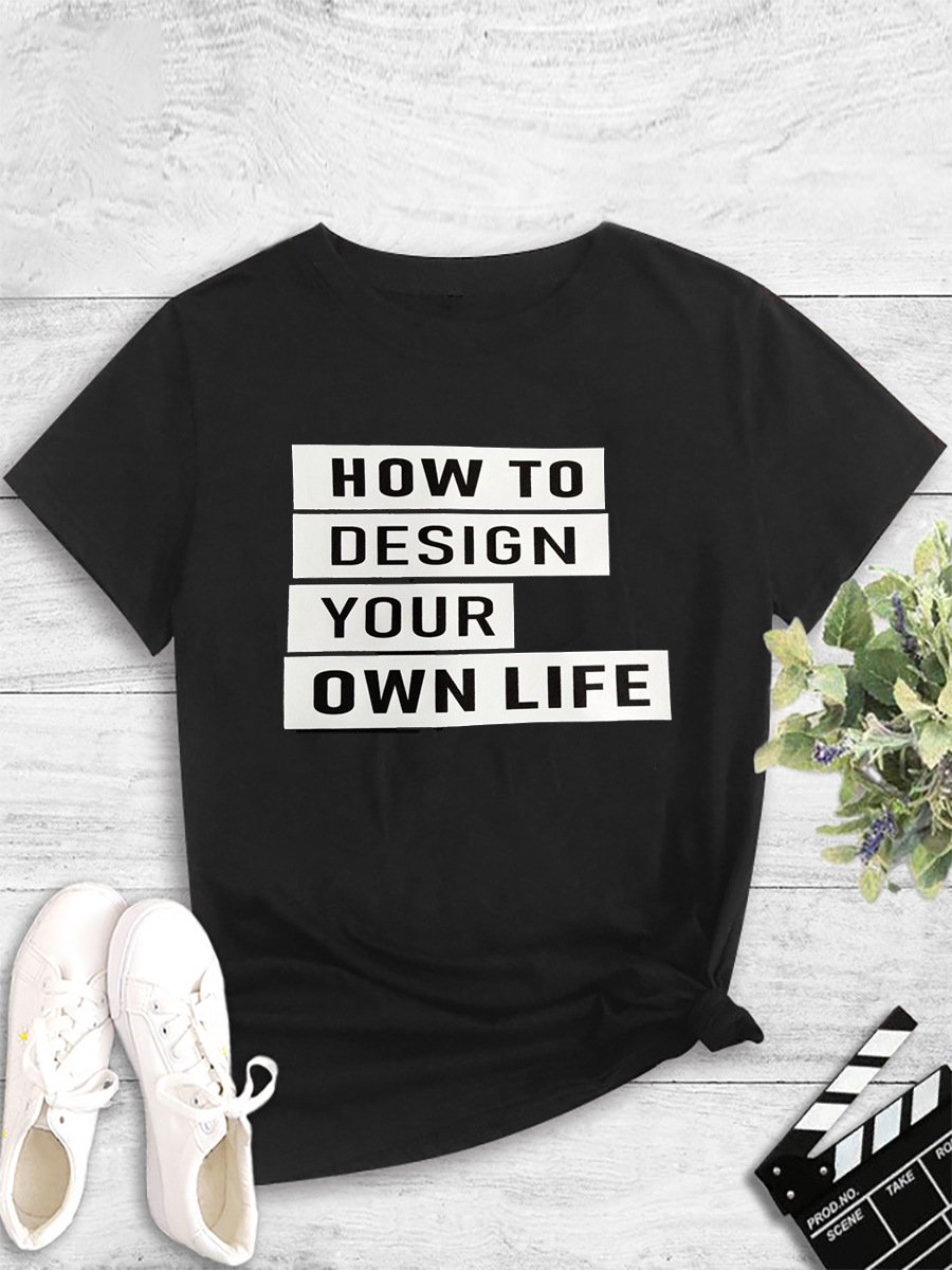 Fashion Women's Printed Round Neck Pullover T-Shirt - Image 4