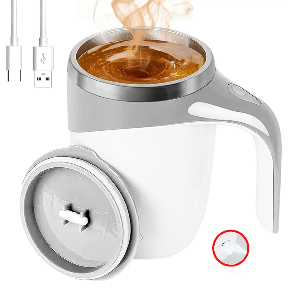 Self Stirring Coffee Mug Automatic Magnetic Stirring Cup Rechargeable Stainless Steel Electric Mug for Coffee Tea Milk Hot Drink - Image 8