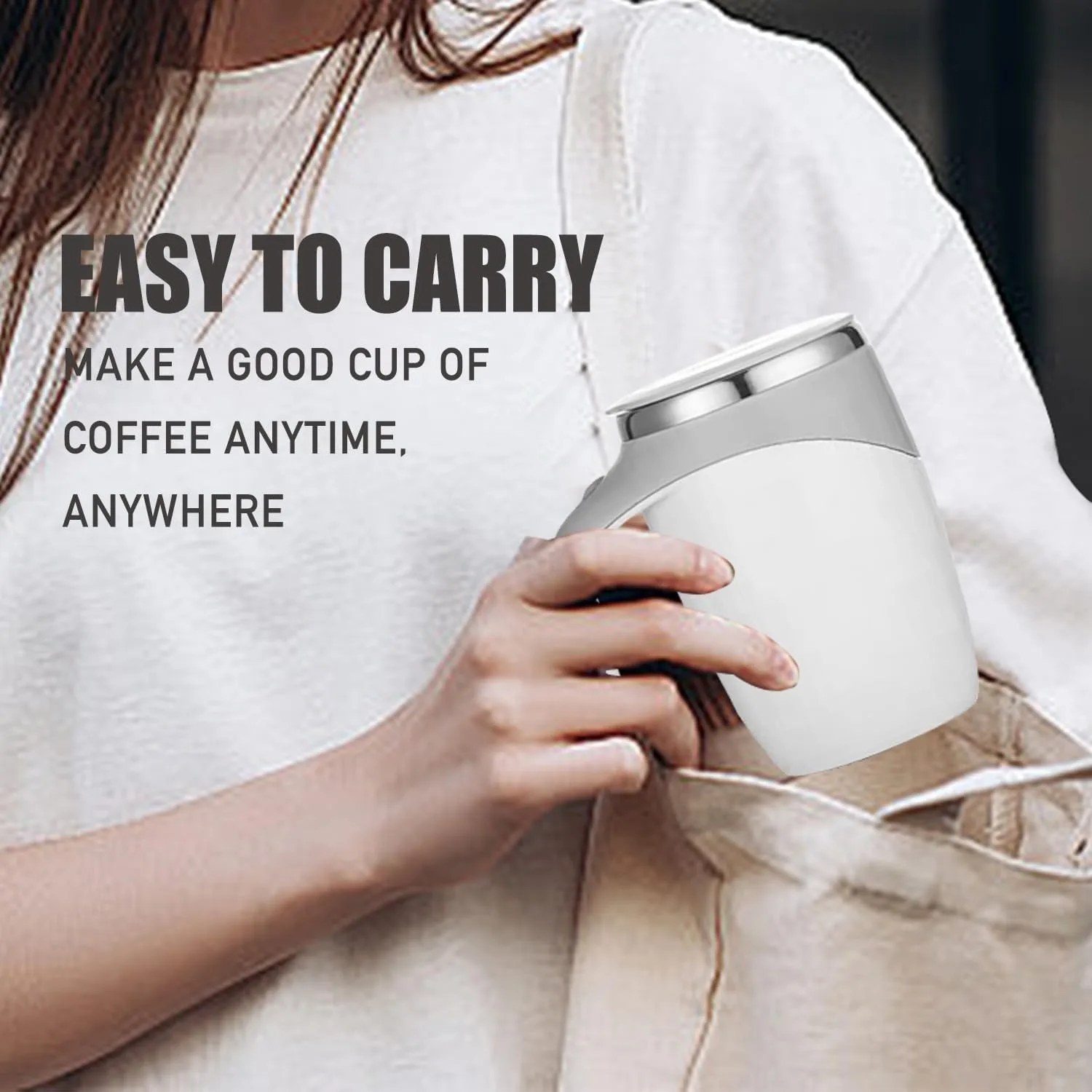 Self Stirring Coffee Mug Automatic Magnetic Stirring Cup Rechargeable Stainless Steel Electric Mug for Coffee Tea Milk Hot Drink - Image 5