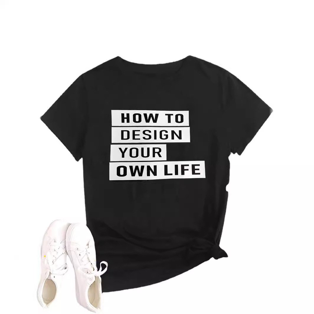 Fashion Women's Printed Round Neck Pullover T-Shirt - Image 3