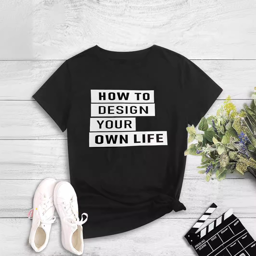Fashion Women's Printed Round Neck Pullover T-Shirt - Image 5