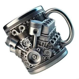 New engine cup, mug, stainless steel liner, coffee cup, creative resin crafts, desktop decoration ornaments