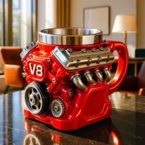 V8 Engines Stainless Steel Coffee Mug Creative Resin Water Cup Funny V6 Engines Wine Cup Coffee Cup Water Container Accessories