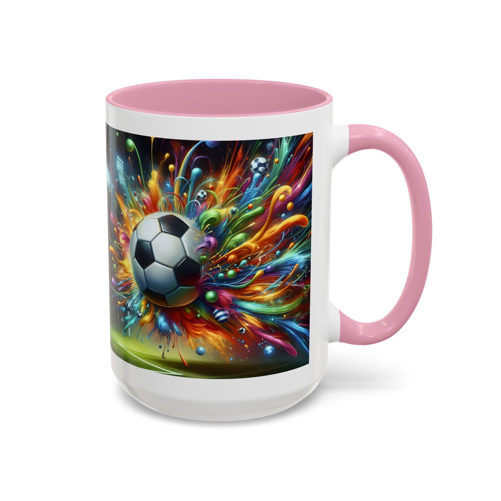 Soccer Splash Mug – Colorful Football Art Coffee Cup (11oz, 15oz) - Image 86
