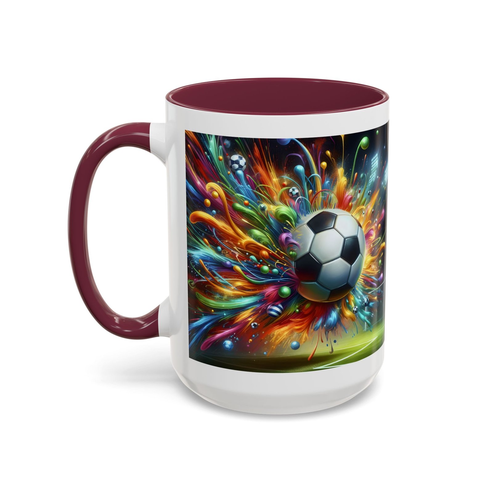 Soccer Splash Mug – Colorful Football Art Coffee Cup (11oz, 15oz) - Image 80