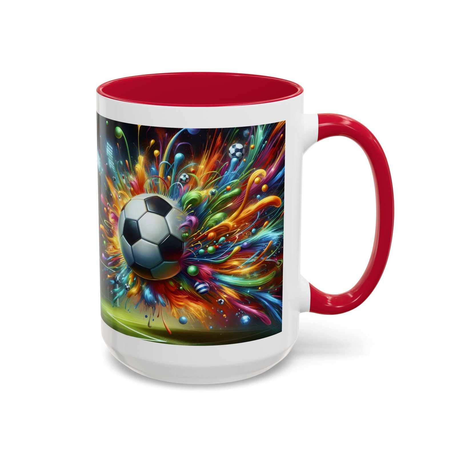 Soccer Splash Mug – Colorful Football Art Coffee Cup (11oz, 15oz) - Image 90