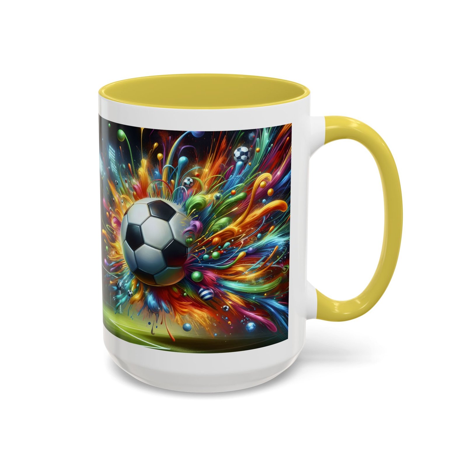 Soccer Splash Mug – Colorful Football Art Coffee Cup (11oz, 15oz) - Image 94