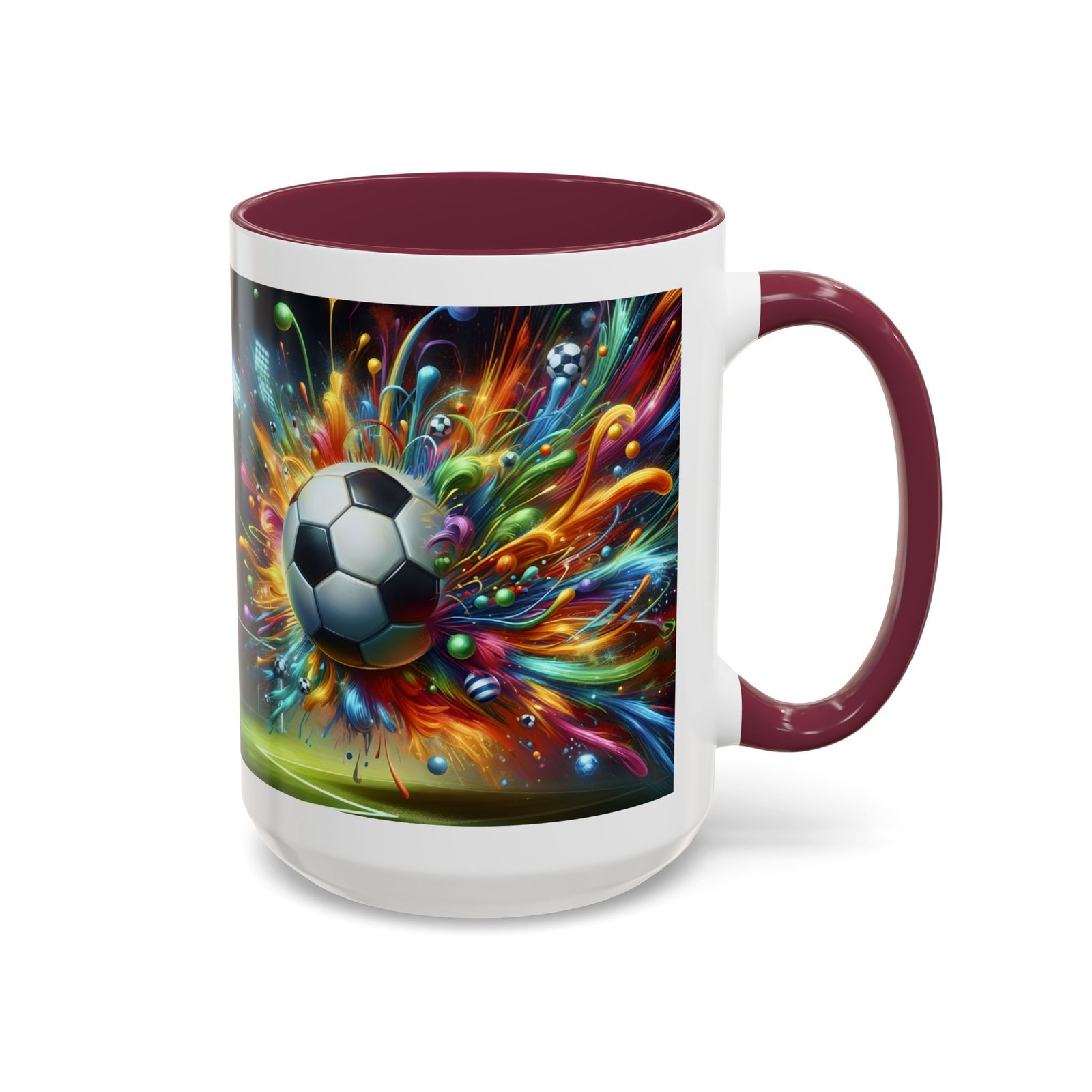Soccer Splash Mug – Colorful Football Art Coffee Cup (11oz, 15oz) - Image 78