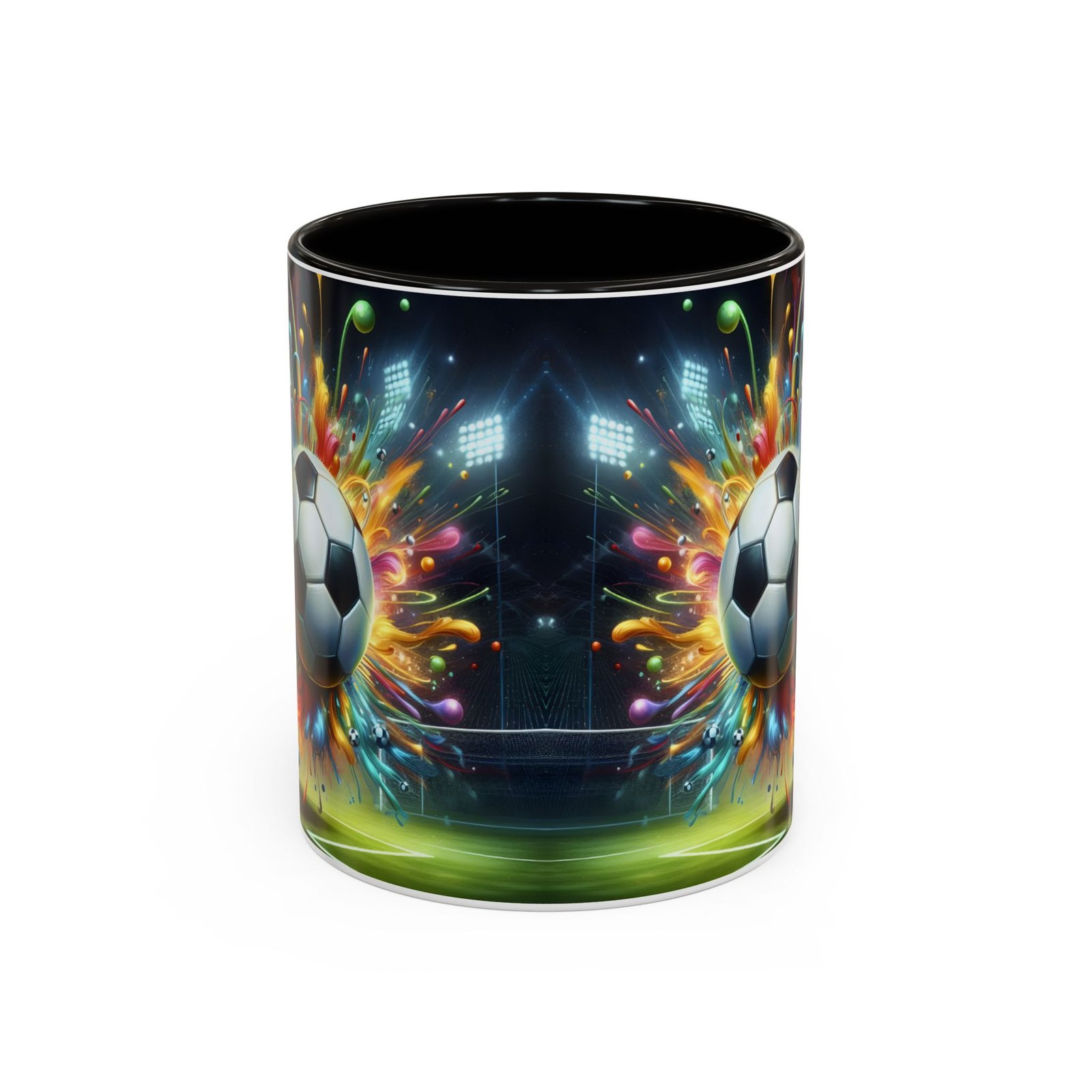 Soccer Splash Mug – Colorful Football Art Coffee Cup (11oz, 15oz)